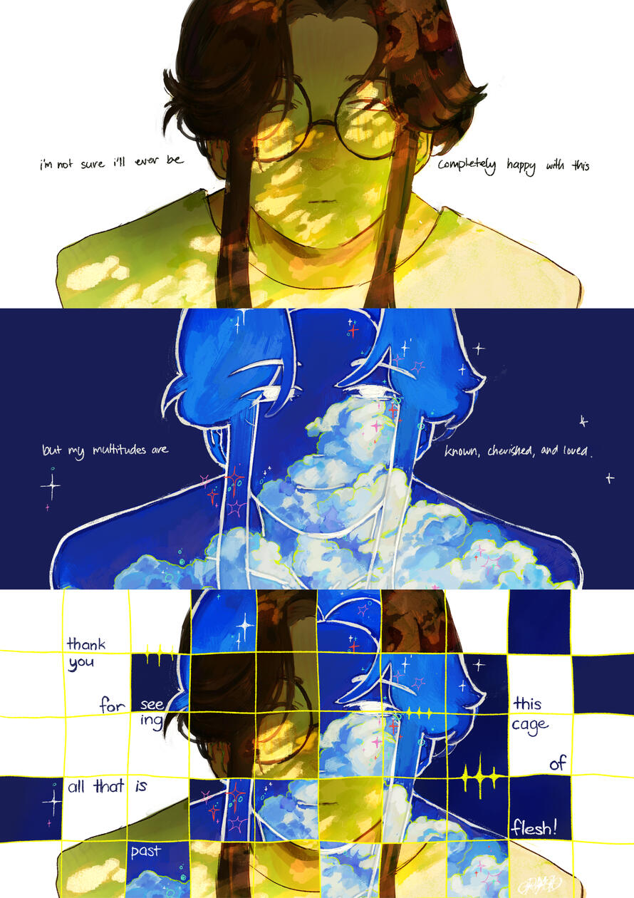 beyond this cage of flesh - personal illustration (2026)